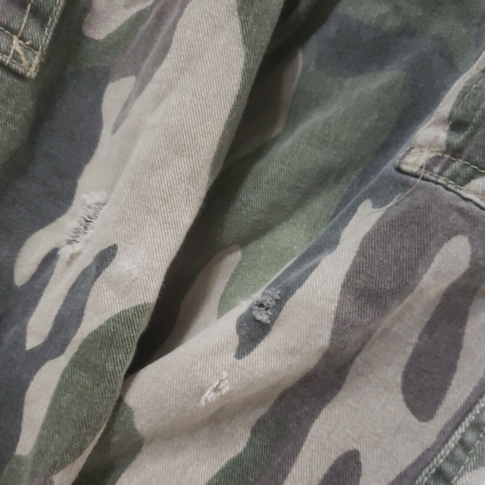Jean Street 101 Boys 6 Straight Green Camouflage Cargo Pockets Flat Front Cotton - Picture 5 of 12